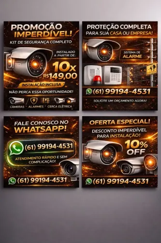 Instalação de Câmeras de Segurança + Acesso pelo Celular | Residencial e Comercial