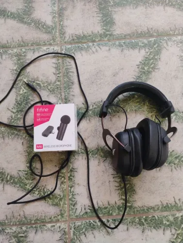 Microfone fifine M6 + fone hedset ravit h2002