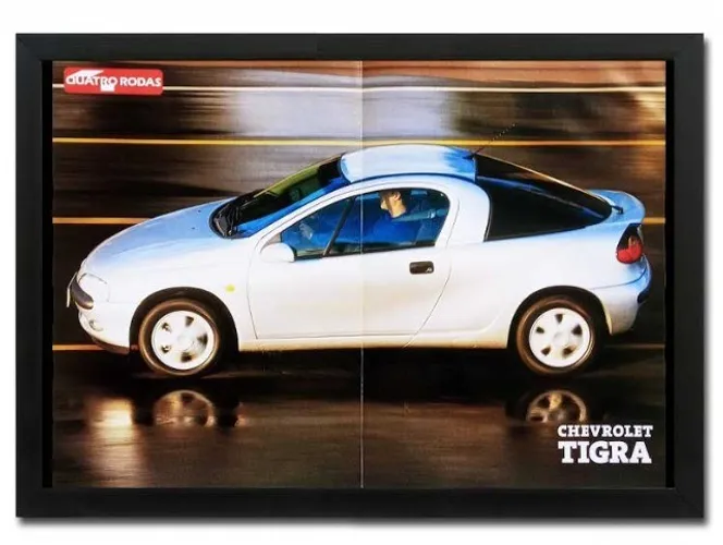 Chevrolet Tigra - Quadro decorativo com pôster original de revista
