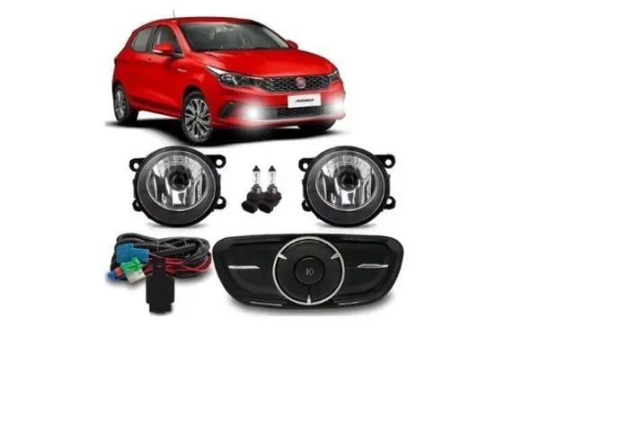 Kit Farol Milha Neblina Fiat Argo Cronos 2017 2018 2019 2020 