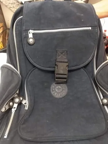  bolsa mala mochila de boa marca kipling azul escuro com rodinhas