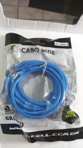 Cabo De Rede Cat6 3 Metros 3m Patch Cord Rj45 Lan Internet