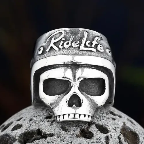 Anél caveira motociclista