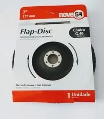Disco Flap 7" Grão 80 ou 120 | Marca: NOVE54