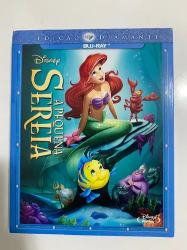Blu ray Original Disney - A Pequena Sereia - Edição Diamante - Com Luva