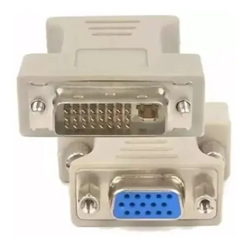 Adaptador Dvi-i 24+5 Pinos Macho P/ Vga 15 Pinos Femea