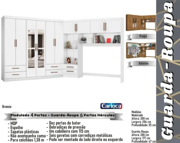 quarto roupeiro casal modulado 