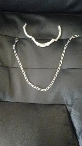 Cordão de Prata e Pulseira Personalizada
