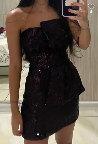 Vestido Paetê Lilás