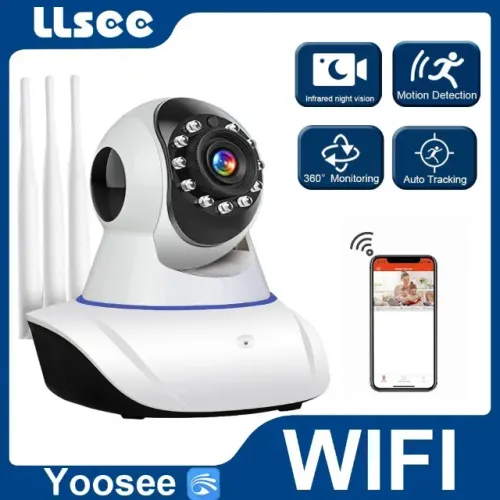 Camera de Segurança com 3 Antena wifi IP 1080P 