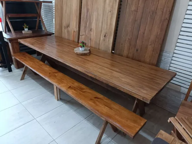 Mesa nova rústica para restaurante lanchonete Bar adega pizzaria casa sítio pousada 