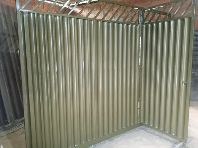 PORTÃO EM L PARA GARAGEM COM ABERTURA EM CIMA