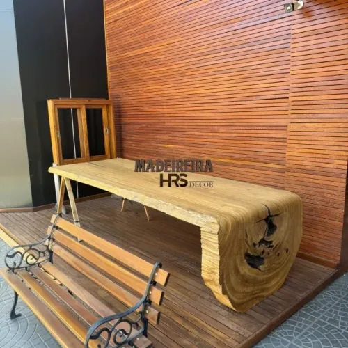 Mesa Cascata Madeira Maciça com Acabamento Alto Padrão 292 X 114 CM Parcelamos até 18x