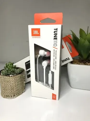 Fone de Ouvido Jbl com fio Tune 110 intra-auriculares 100% originais lacrados