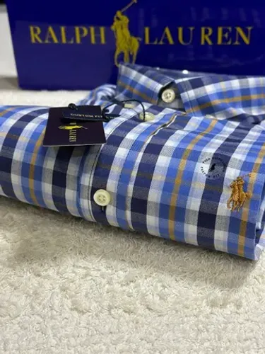 Camisa Manga Longa Xadrez Polo Ralph Lauren -Azul - Tam. XXL(EG)