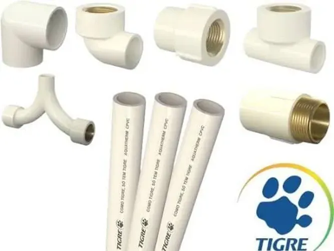 Lote Quase 1000 Peças Aquatherm Tigre tubos e Conexões AQUATERM Água Quente
