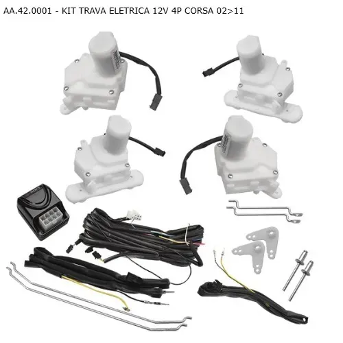 KIT TRAVA ELETRICA 12V 4P CORSA 02>11