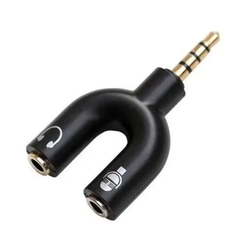 Adaptador P3 Fone e Microfone Headset P2 X P3 áudio