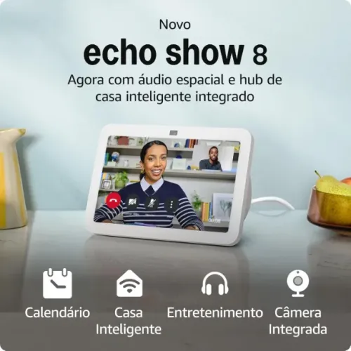 Echo Show 8 3ª geração Amazon, Branco Original | Novo | Lacrado garantia - Nexo Store