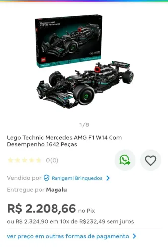 Lego Technic F1 montado com Quadro decorativo 