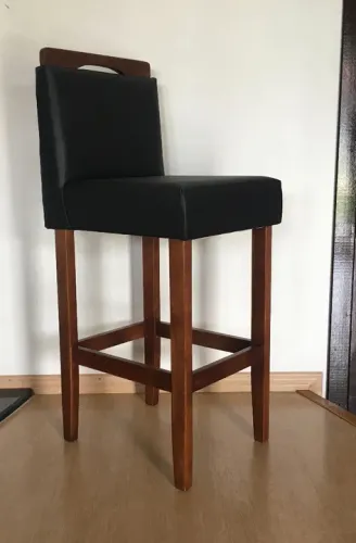 Banqueta alta estofada cozinha madeira maciça ler descrição do produto