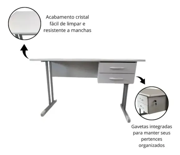 PROMOÇÃO Mesa para escritório 1,20 x 0,60 com gavetas