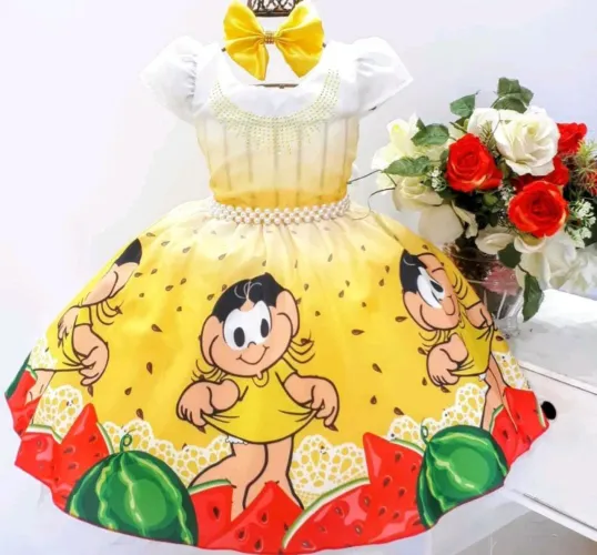 Vestido Infantil Menina - Magali - Festa - Tamanho 3