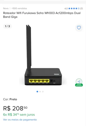 Roteador Soho Plus - homologado Anatel campeão de vendas