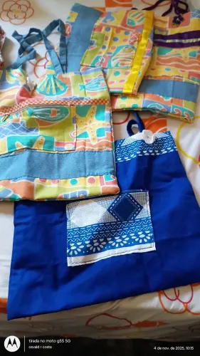 Bolsas de tecido variadas cores