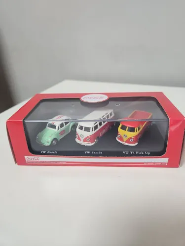 Volkswagen Coca Cola 3 Piece Gift Set 1/72 Diecast Car Models by Motorcity Classics<br>