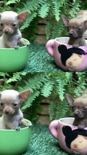 Chihuahua Branco Micro - Tamanho Mini, Amor Gigante