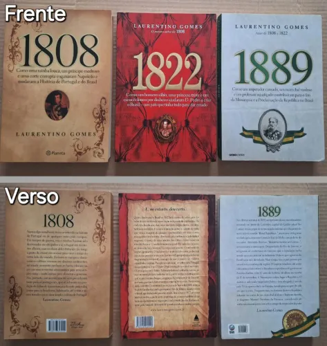 Kit Livros Familia Real no Brasil - 1808, 1822 e 1889 - Laurentino Gomes
