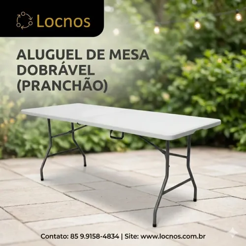Aluguel de mesa dobravel pranchao cavalete