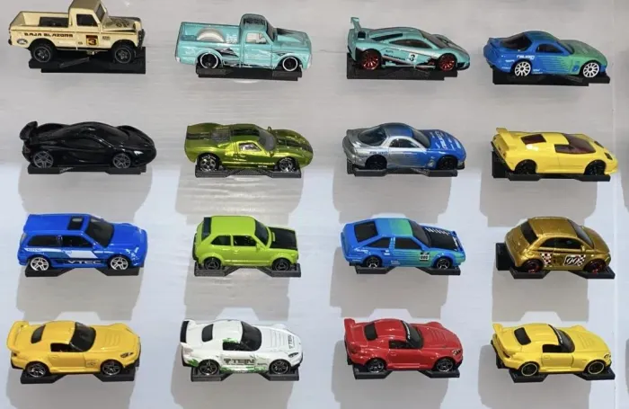Hot wheels base para exposição kit com 15 mattel