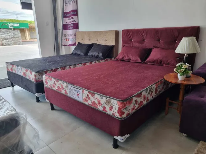Cama Box Casal com Estofado - Fábrica própria