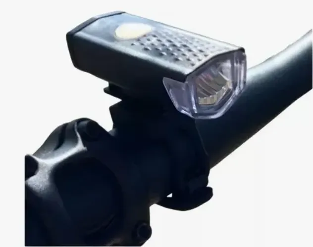 Farol Para Bicicleta Luz Led A Prova D'agua Usb Recarregável