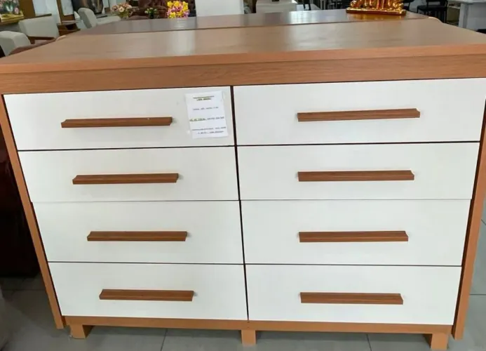 Cômoda Com 08 Gaveta Nova Reforçada 