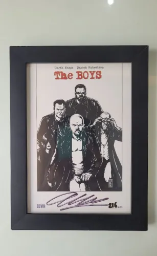 Quadro com arte The Boys - Edição Limitada assinado Garth Ennis