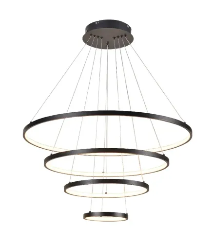 LUSTRE EM LED NA COR PRETO