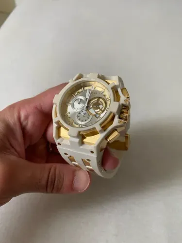 Relógio Invicta Reserve ORIGINAL Cronógrafo Branco e Dourado
