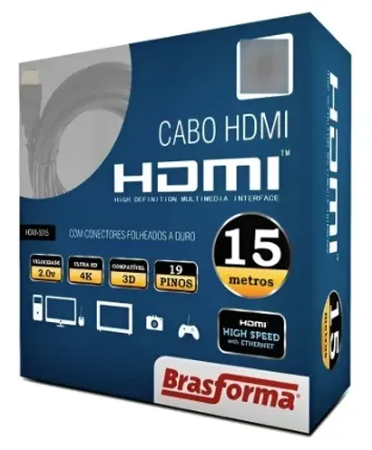 (Produto Novo) Cabo Hdmi - 15 metros - Blindado