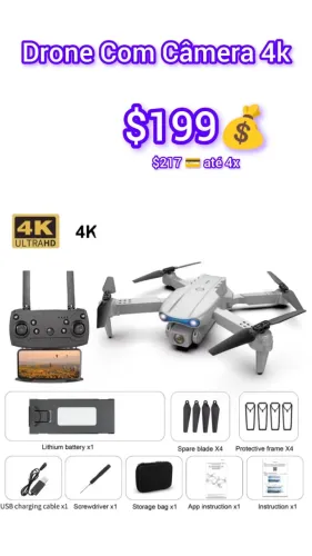 Drone com câmera 4k