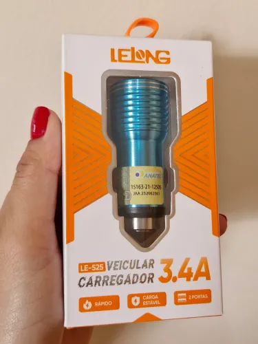 Carregador Veicular LE-525 3.4A