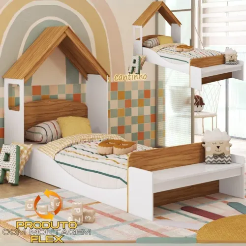 *Kit Casinha + Cama Solteiro Sol Pronta Entrega