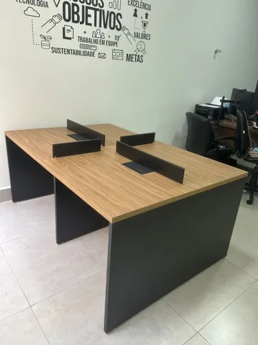 Mesa para escritório estação de trabalho em MDF 