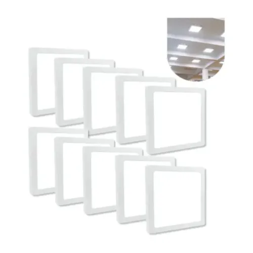 Kit 10 Plafons LED 25W Sobrepor Quadrado | Branco Frio 6000K | Bivolt - R$ 219,00
