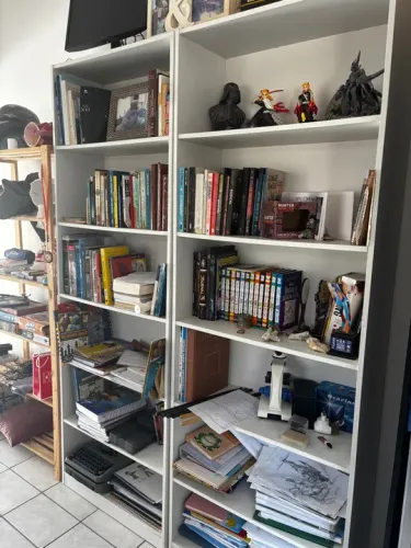 2 estantes para livros branca