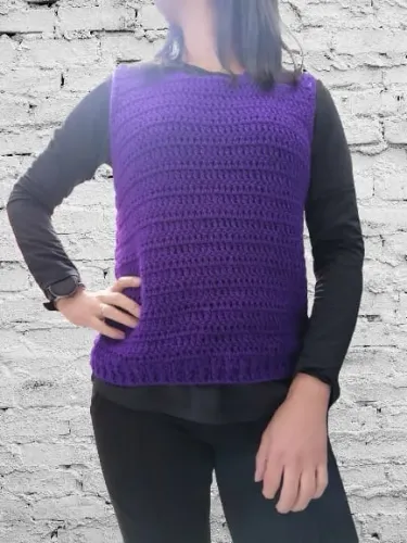 COLETE DE CROCHE ROXO