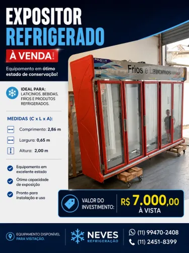 Expositor refrigerado com portas 
