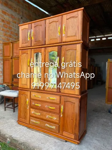 Guarda roupa de casal 4 portas novo madeira angelim.